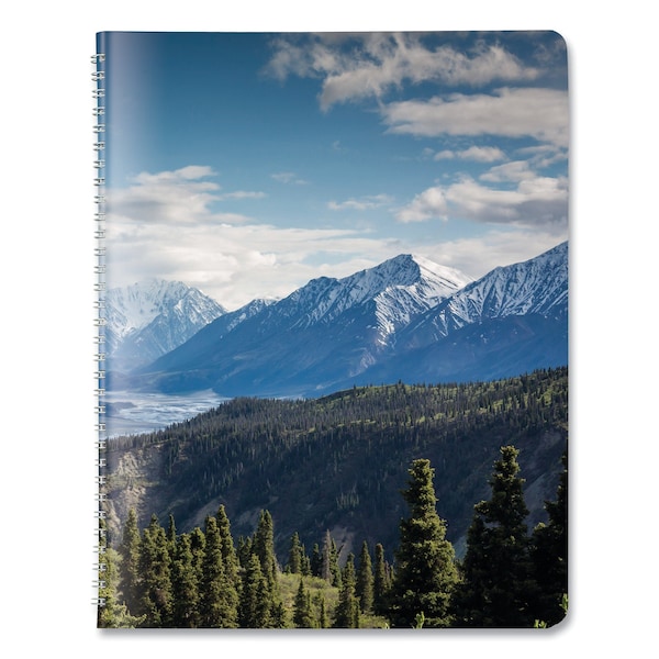 Mountains 14-Month Planner, 11 X 8.5, Blue/Green/Black, 2021